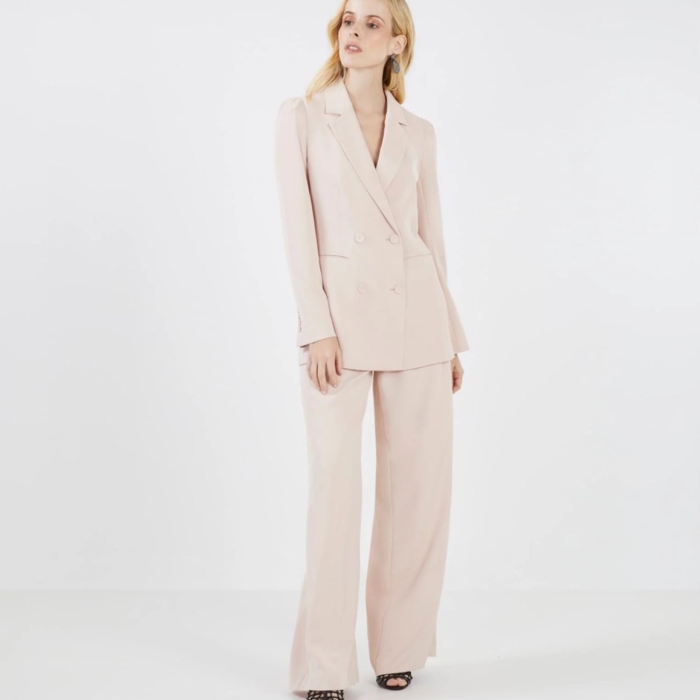 BCBG Lei Suit Jacket and Pants Blush Size M